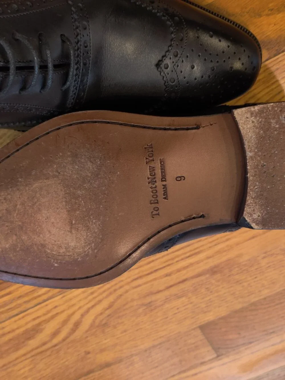 To Boot New York Avellino Brogue Leather Oxford US Size 9